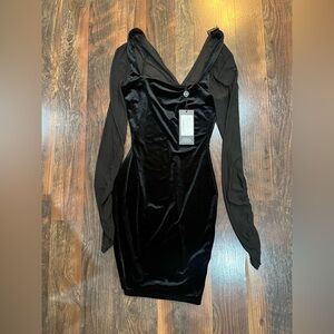 Elegant Black Velvet Dress